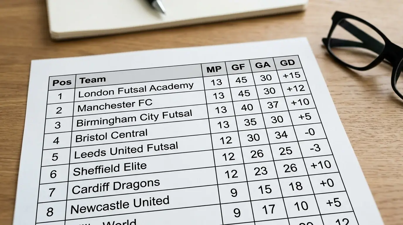 Verfügbare Futsal-Statistiken für Handicap