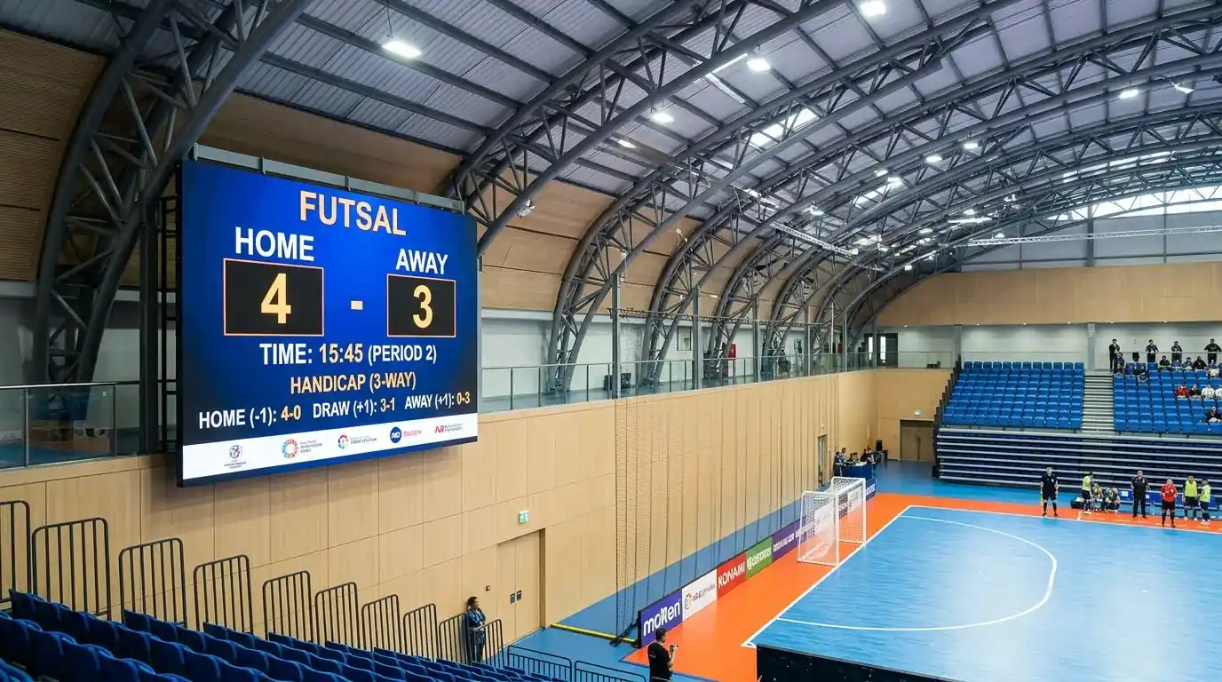 Dreiweg-Handicap beim Futsal mit drei Ausgängen
