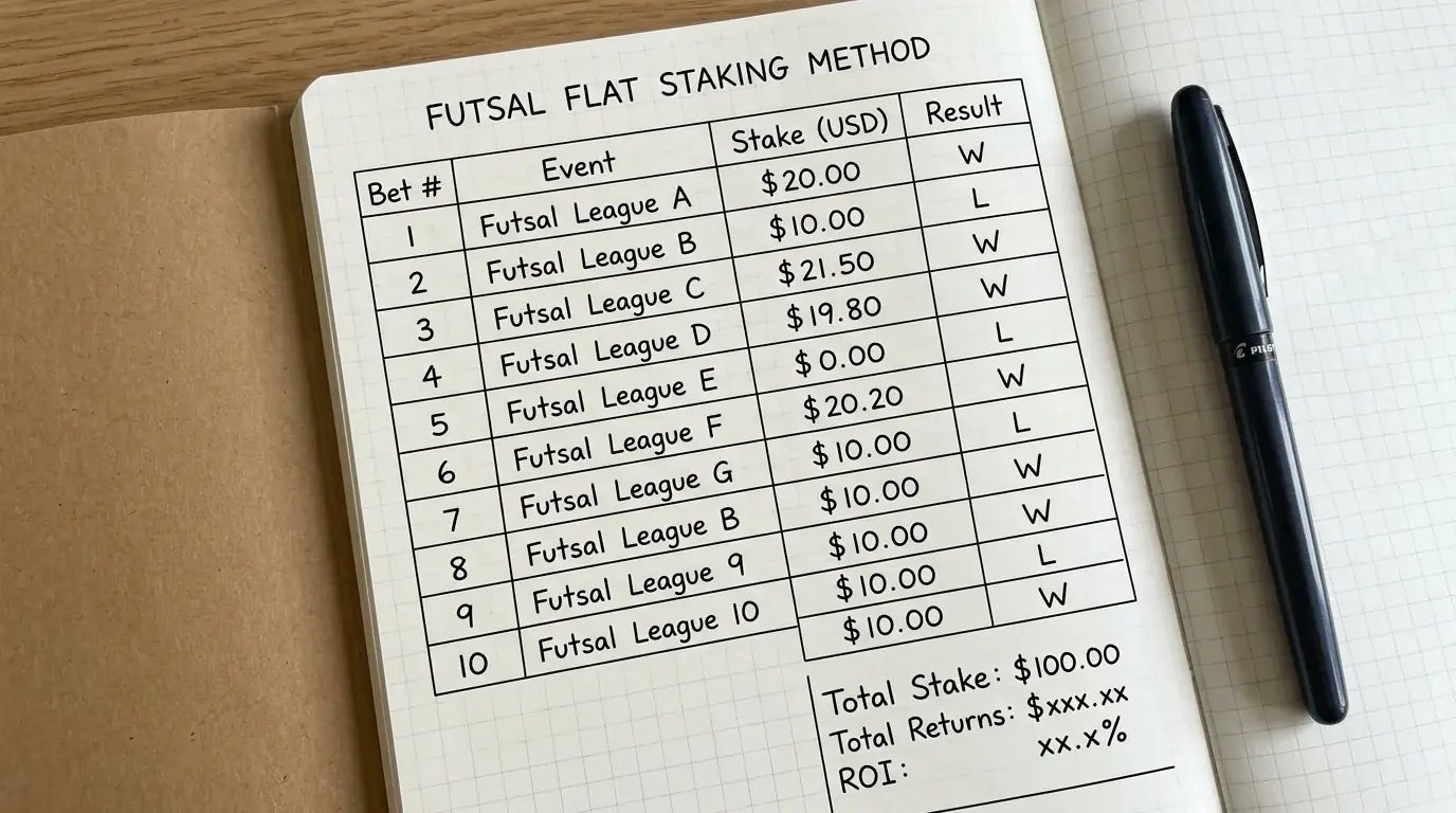Flat-Staking-Methode für Futsal-Wetten