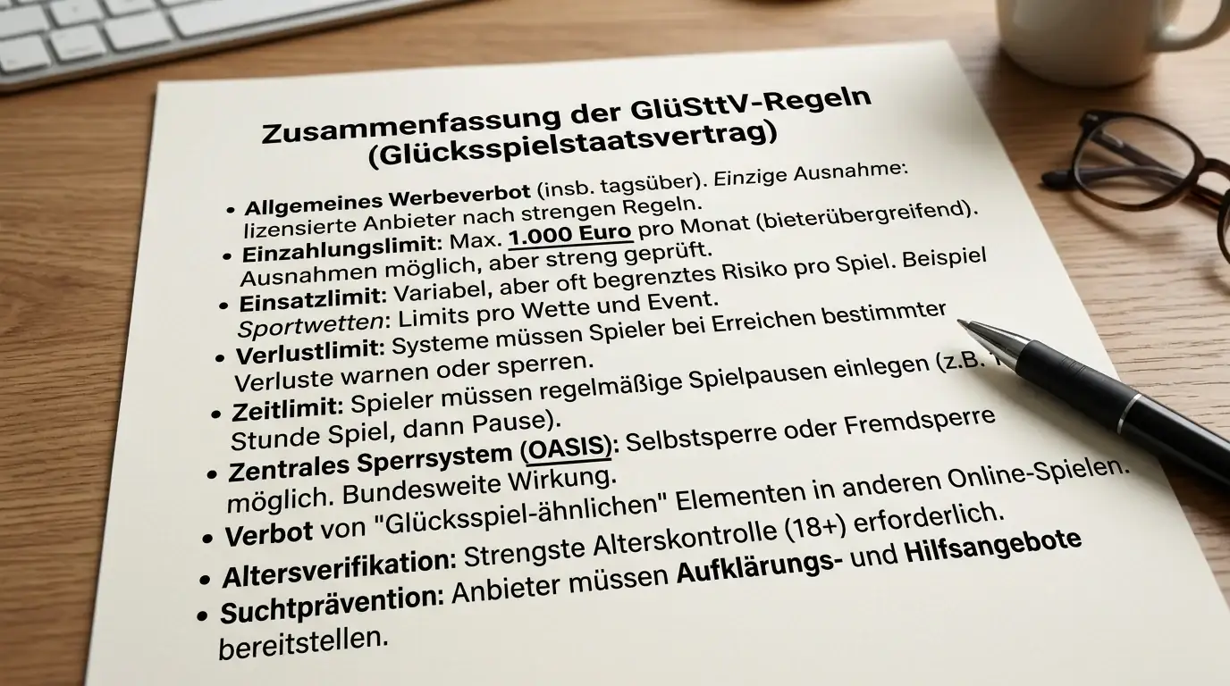 GlüStV-Regelungen und Limits für Futsal-Wetten