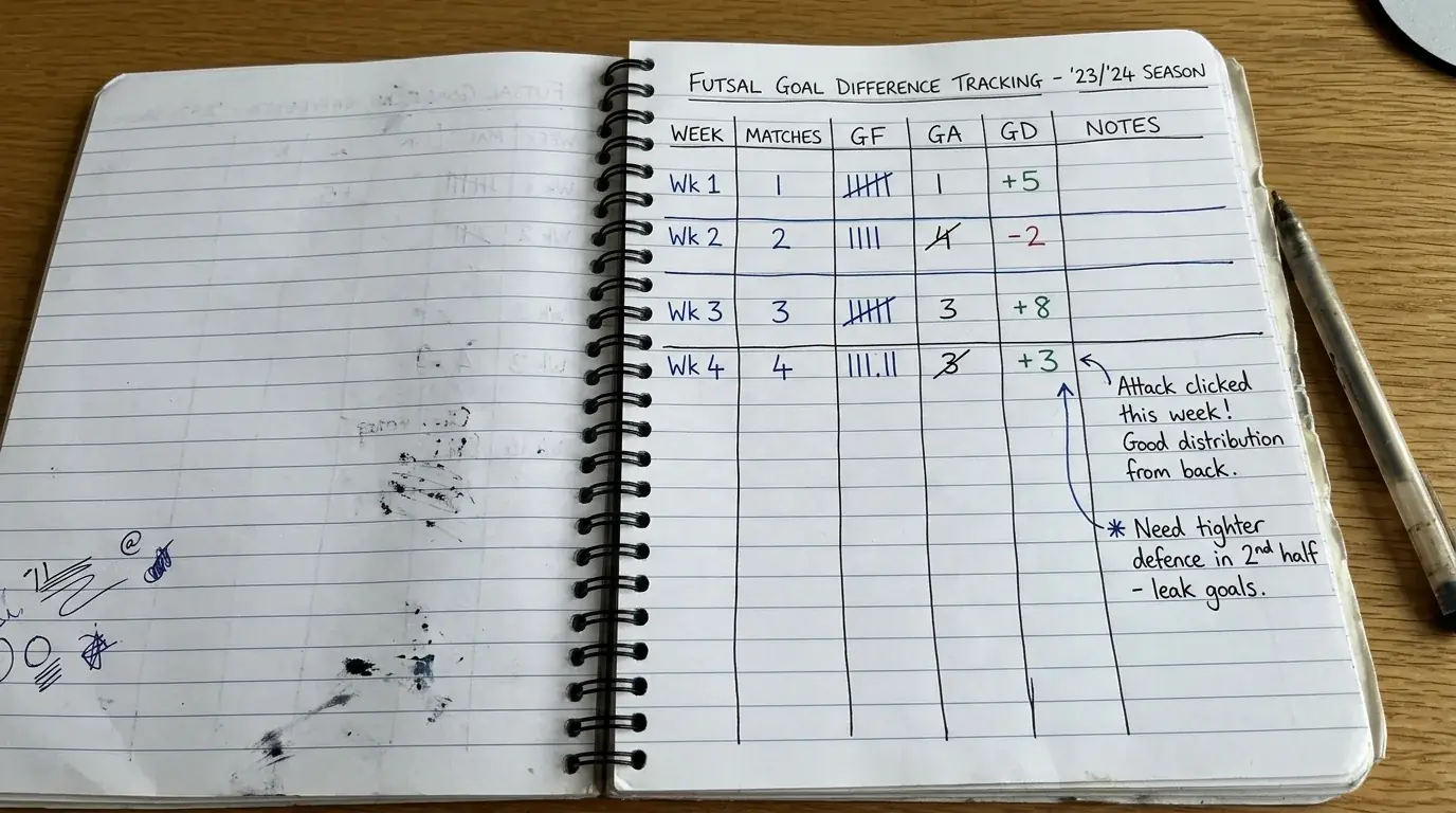Tordifferenz und Ergebnishistorie beim Futsal