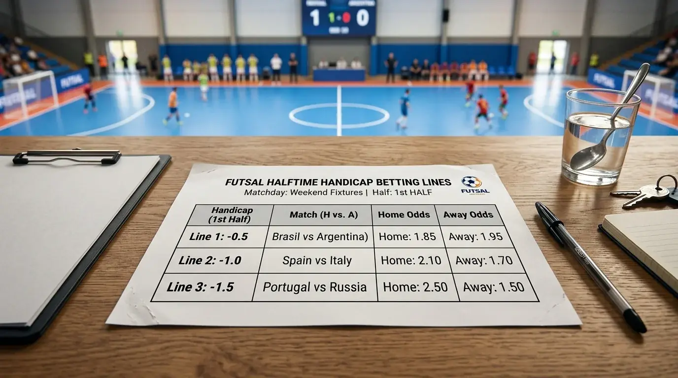 Typische Halbzeit-Handicap-Linien beim Futsal