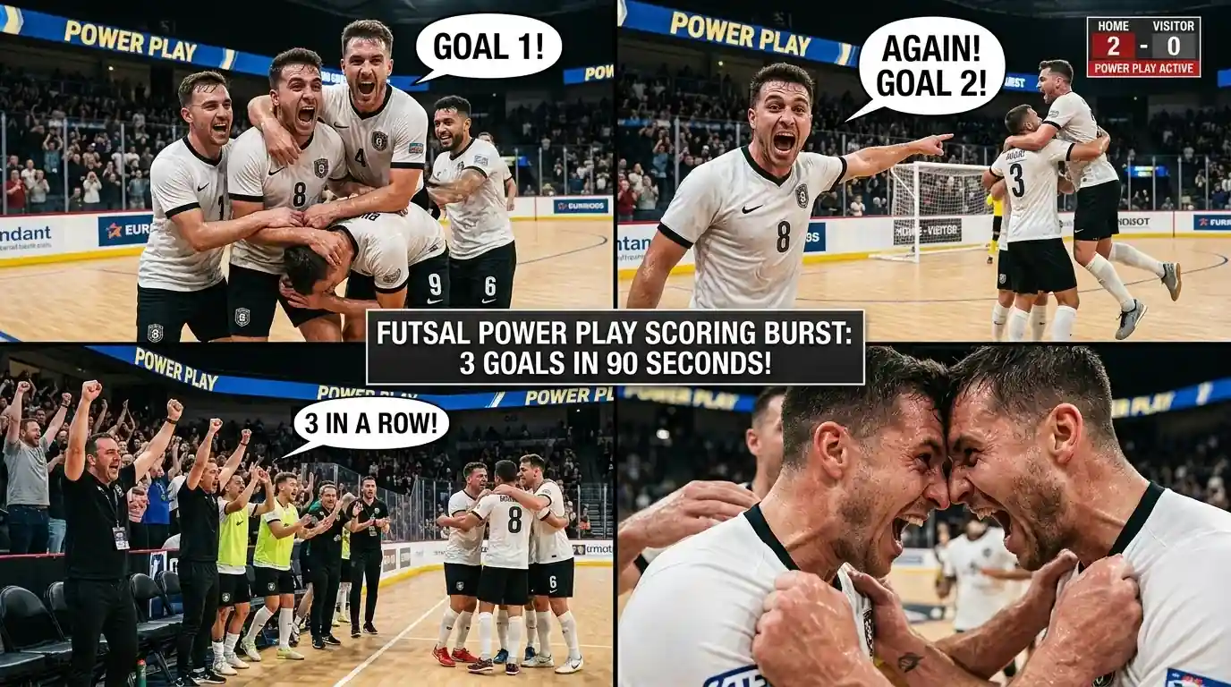 Schnelle Tore durch Power Play beim Futsal