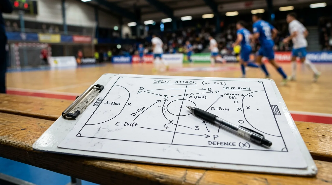 Viertellinie Split-Einsatz beim Futsal-Handicap