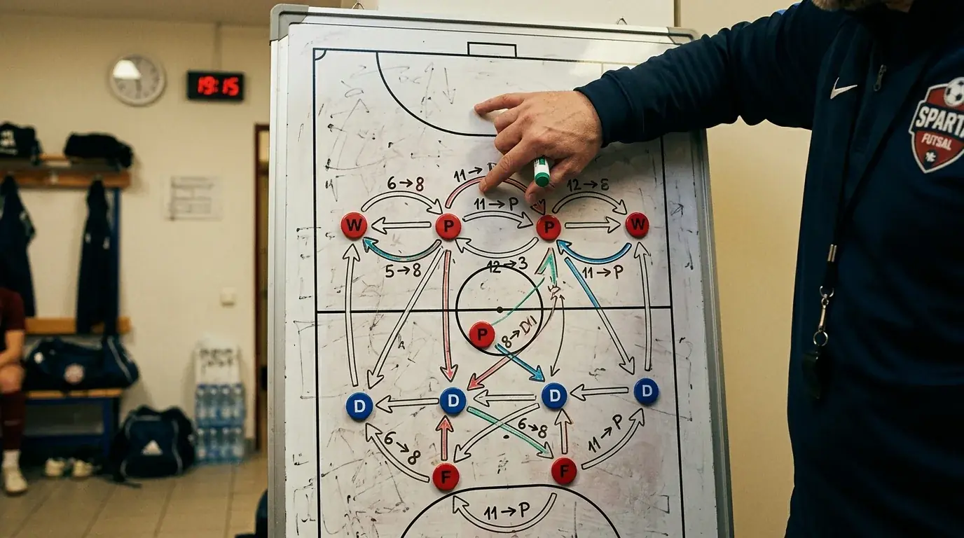 Rotationstaktik beim fliegenden Futsal-Wechsel